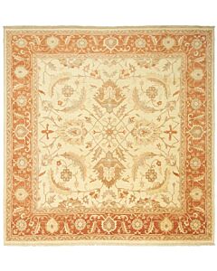 Samarkand Square Carpet Cream Red 25975