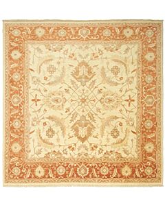 Samarkand Square Carpet Cream Red 25975