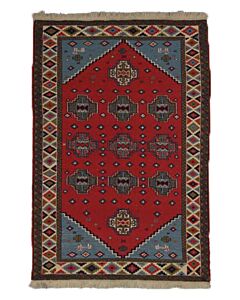 Khorassan Soumak Kilim Red 184 x 128